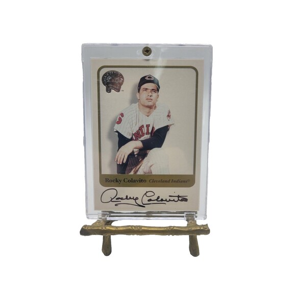 2001 Fleer Greats of the Game -Rocky Colavito - Autograph- Cleveland Indians - Picture 1 of 3
